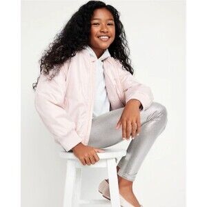 Old Navy Sz XXL Girls Sz 18 Silver Metallic Leggings NWT Dance / Party / Cheer